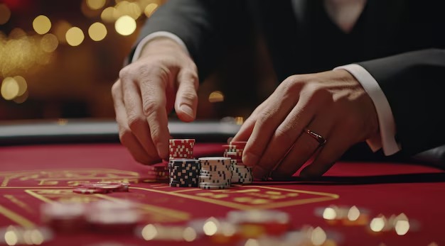 99aset Three Card Poker dealer revealing hand to show settlement